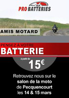 Amis motards : Promos batterie motos  - PRO BATTERIES