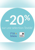 -20% sur une sélection Textile - Aubert