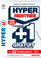 Hyper rentrée 2 achetés + 1 gratuit - Hyper U