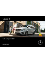 Catalogues et collections Mercedes Benz : Brochure Classe V 2023