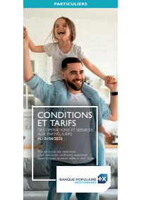 Prospectus Banque Populaire CERBERE : Brochure tarifaire particuliers-2023