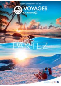 Prospectus E.Leclerc voyages OLORON SAINTE MARIE : SÉLECTION AUTOMNE-HIVER • 2023-2024