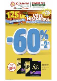 Prospectus Supermarchés Casino LACAUNE : L'ÉTÉ HISTORIQUE POUR VOTRE POUVOIR D'ACHAT