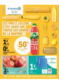 Prospectus Jardi E.Leclerc ROCHEFORT SUR MER : Les Prix E.Lecrerc, c'est Aussi sur Toutes les Courses de la Rentrée!