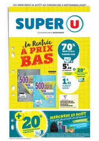 Prospectus Super U BEAUMONT SUR SARTHE : Rentrée des classes