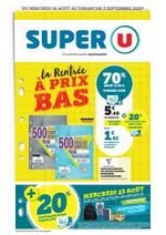 Prospectus Super U : Rentrée des classes