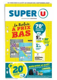 Prospectus Super U ANCENIS : Rentrée des classes