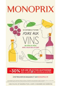 Prospectus Monoprix PARIS 91 rue du fbg Saint Denis : Foire aux vins