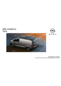 Prospectus Distributeur OPEL PGM ITALIE SAS PARIS : Opel Vivaro
