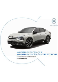 Prospectus Citroen MONDOUBLEAU : Citroën Ë-C4 X ÉLECTRIQUE Caractéristiques