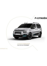 Prospectus Citroen MONDOUBLEAU : Citroën Ë-BERLINGO ÉLECTRIQUE Caractéristiques