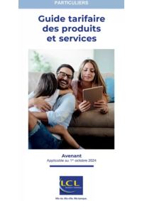 Prospectus LCL le crédit Lyonnais EGLETONS : Guide tarifaire des produits et services