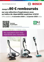 Promos et remises  : OFFRE Bosch: jusqu'à 80 euros remboursés