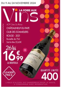 Prospectus Leader Price Barneville-Carteret : La Foire aux vins