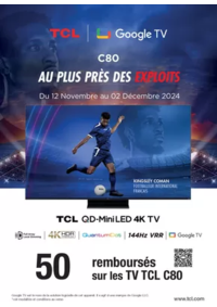 Prospectus Boulanger Niort : 50€ remboursés sur les TV TCL C80