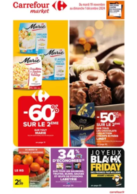 Prospectus Carrefour Market MIMIZAN : JOYEUX NOEL & COEURS GOURMANDS