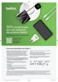 Prospectus Boulanger Dijon La Toison d'Or : 30% remboursés sur une sélection de produits Belkin.