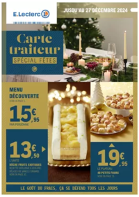 Prospectus E.Leclerc PRADINES : CARTE TRAITEUR FESTIVE - MIXTE