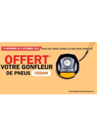 Prospectus Carglass BERGERAC : Offert votre gonfleur de pneus OSRAM