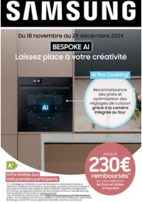 Prospectus Boulanger Niort : Samsung : jusqu'à 150€ remboursés sur une sélection de fours et tables à induction