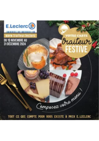 Prospectus E.Leclerc RIBECOURT-DRESLINCOURT : CARTE TRAITEUR FESTIVE - MIXTE