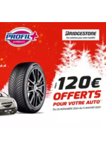 Promos et remises  : Bénéficiez jusqu'à 120€ offerts sur les pneus BRIDGESTONE!