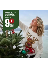 Prospectus La Halle BESSONCOURT LA PORTE DE BELFORT : Ambiance festive activée avec nos pulls de Noël à partir de 9,99€ pour toute la famille !