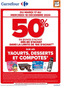 Prospectus Carrefour ANGLET : OP BON D’ACHAT SUR YAOURTS, COMPOTES & DESSERTS