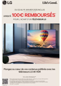 Prospectus Gitem Châteauneuf-du-Faou : Jusqu’à 100€ remboursés pour l´achat d´un televiseur LG