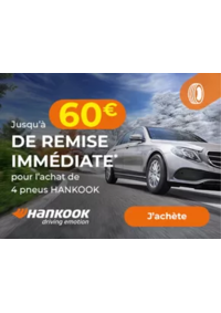 Prospectus Euromaster Condom : Jusqu'à 60€ de remise immédiate* pour l'achat de 4 pneus HANKOOK