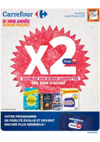 Prospectus Carrefour ANGLET : BONNE ANNÉE BONNE PROMO - DOUBLEZ VOS EUROS CAGNOTTÉS