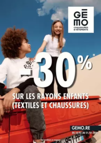 Prospectus Gemo VIRE : -30% sur les rayons enfants