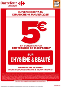 Prospectus Carrefour Market AVRILLE : OPERATION BON D’ACHAT SUR L’HYGIENE BEAUTE