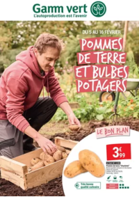 Prospectus Gamm vert VENDOME : POMMES DE TERRE ET BULBES POTAGERS