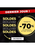 Prospectus Toto : C’est le dernier jour des SOLDES !