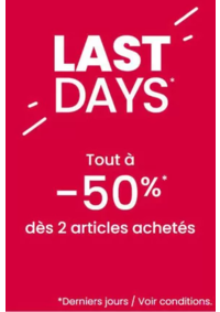 Prospectus Okaïdi LANGON : LAST DAYS Tout à -50% dès 2 articles achetés