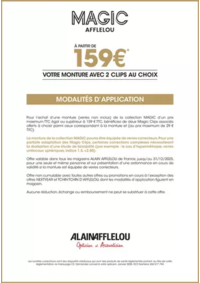 Prospectus Alain Afflelou BLAYE : Magic Clip à partir de 29€