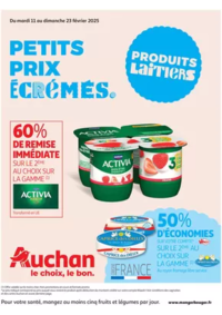 Prospectus Auchan ARRAS : Produits laitiers : Petits prix écrémés