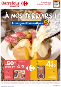 Prospectus Carrefour Market AMPLEPUIS : A NOS TERROIRS ! AUVERGNE - RHÔNE ALPES