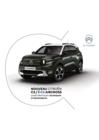 Prospectus Citroen LINGOLSHEIM : Citroën Nouveau ë-C3 Aircross Caractéristiques