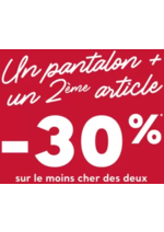 Prospectus Cache Cache : Un pantalon + un 2ème article : -30% sur le moins cher des deux