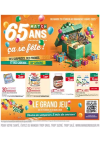 Prospectus Supermarchés Match Jarny : 65 ANS ça se fête !