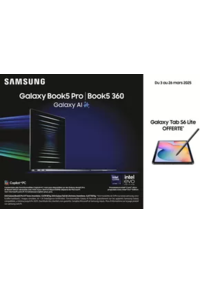 Prospectus Boulanger Saint Orens : Tablette Galaxy Tab S6 Lite Offerte pour l'achat d'un pc portable Galaxy Book 5 360