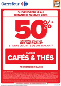 Prospectus Carrefour GENNEVILLIERS : OPERATION BON D’ACHAT SUR LES CAFES & THES