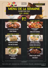 Prospectus Carrefour Express Neuilly-sur-Seine : MENUS CAFETERIA DU 17 AU 22 MARS 2025