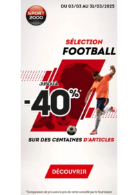 Prospectus Sport 2000 BAUME LES DAMES : Mega promo