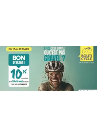 Prospectus Bouticycle NANCY - ESSEY-LES-NANCY : Offre spéciale gravel du 17 au 29 mars