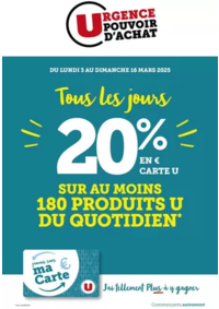 Prospectus Super U EGAT : Tous les jours 20%