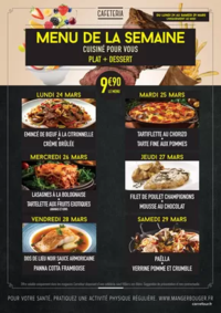 Prospectus Carrefour IVRY SUR SEINE : MENUS CAFETERIA DU 24 AU 29 MARS 2025