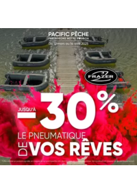 Prospectus Pacific Pêche ANGERS : Komando, Session, Caiman, Gecko : À vous le pneumatique de vos rêves à un tarif incroyable jusqu'à -